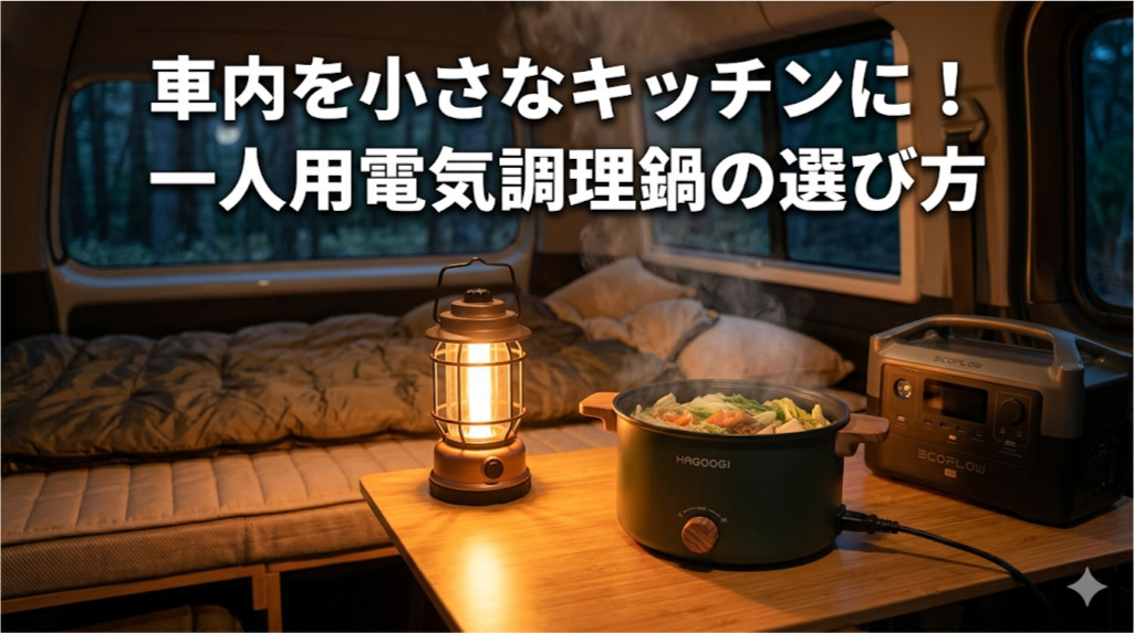 狭い車内でも安全・快適に自炊を楽しむための「電気調理鍋」の正解