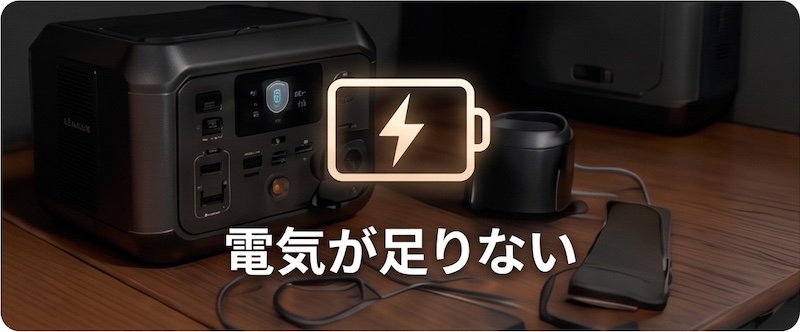 電気が足りない